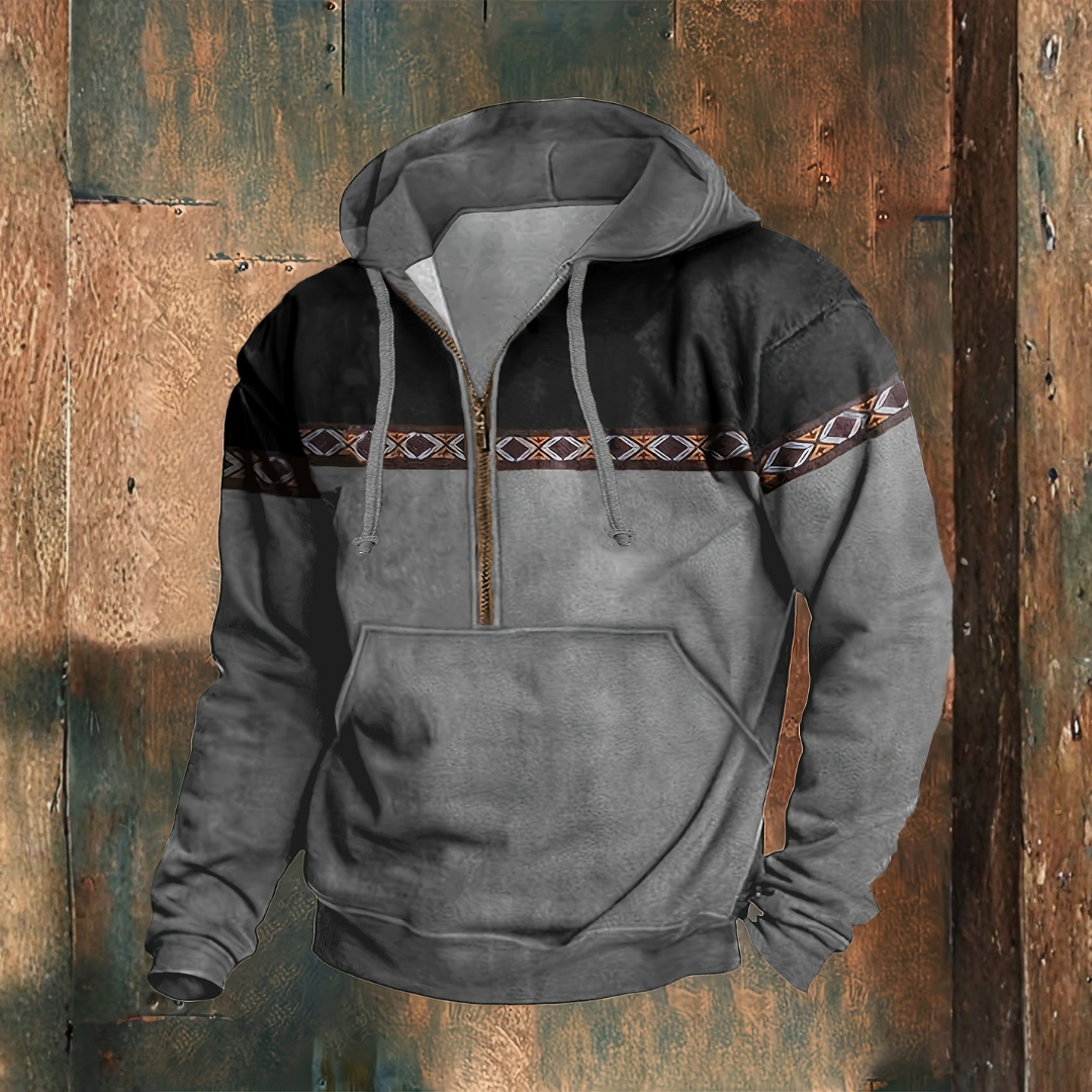 Jakub | Bluza Half-Zip z kapturem