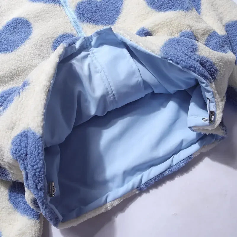 Emilia | Dwustronna kurtka w serduszka